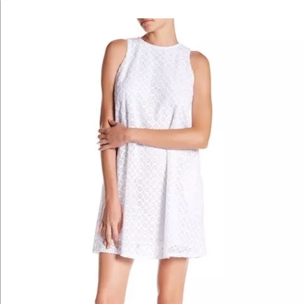 Nanette Lepore lace overlay dress white formal